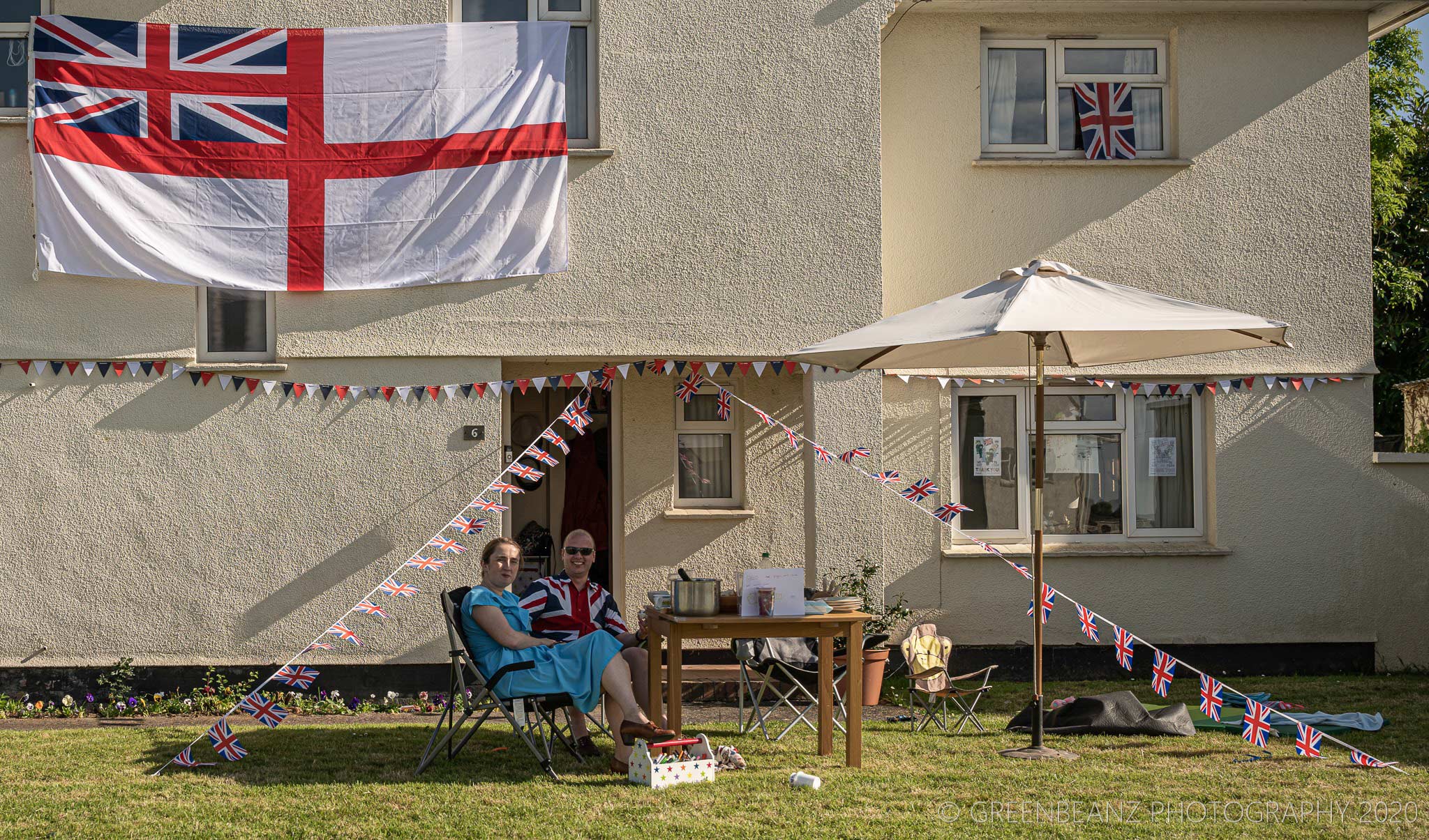 Couple celebrating VE DAY in Plymstock MAY 2020